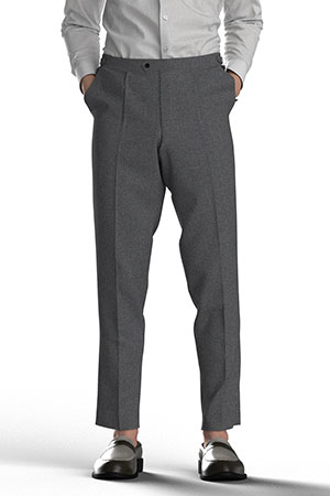 LIGHT GRAY 4WAY STRECH MELANGE by SOLOTEX 