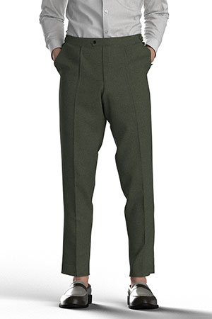 KHAKI 4WAY STRECH MELANGE by SOLOTEX