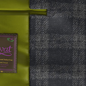 Lovat The Holm Tweed ネイビー格子柄(KG101815)