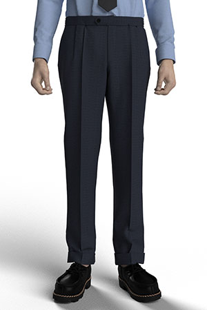 SOLARO STRECH ネイビーヘリンボーン(AK102135)