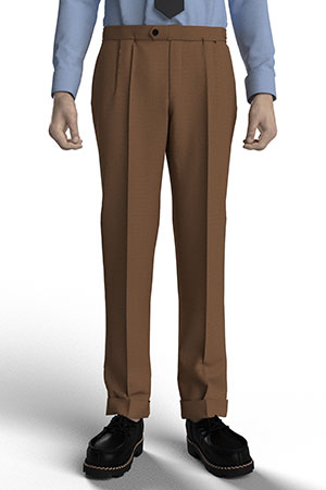 SOLARO STRECH カーキベージュヘリンボーン(AK102137)