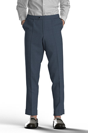 REDA SILKY EFFECT ブルーメランジ ツイル(AK102159)