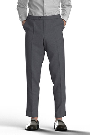 REDA SILKY EFFECT グレーメランジ ツイル(AK102160)