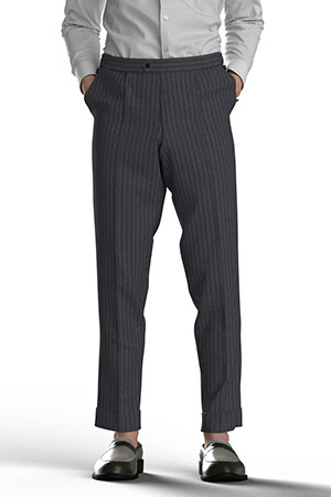 REDA ICESENSE チャコールグレー & アイボリー ピンストライプ(AK102167)