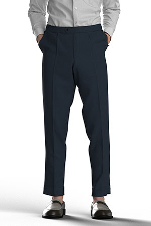 WOOL/CORDURA STRECH ネイビー グレンチェック(AK102219)