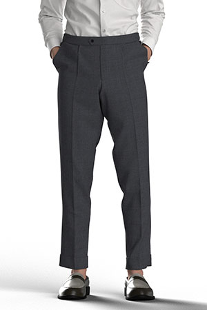 BASIC SELECTION STRECH グレーグレンチェック(AK102258)