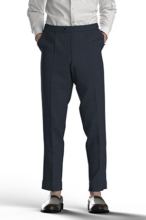 BASIC SELECTION STRECH ネイビーグレンチェック(AK102264)