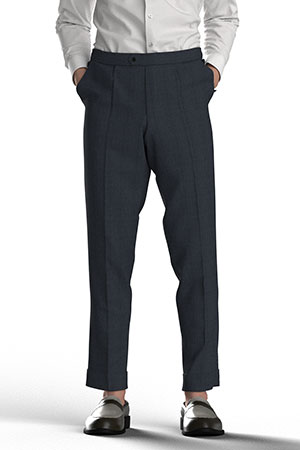 BASIC SELECTION STRECH ネイビーグレンチェック(AK102266)