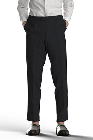 BASIC SELECTION STRECH ブラック ツイル(AK102271)