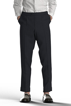 BASIC SELECTION STRECH ネイビー ツイル(AK102272)