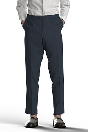 BASIC SELECTION STRECH ブライトネイビー メランジ(AK102273)