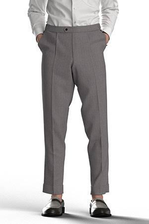 BASIC SELECTION STRECH グレーブラウン メランジ(AK102274)