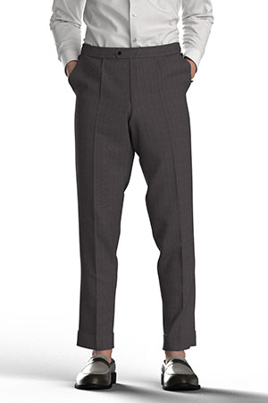 BASIC SELECTION STRECH ブラウン ピンヘッド(AK102286)