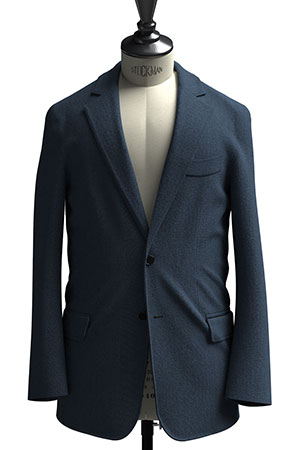 BASIC SELECTION STRECH ブルーグレンチェック(AK102257)