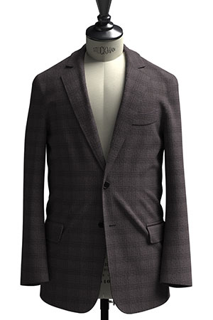 BASIC SELECTION STRECH ブラウングレンチェック(AK102263)