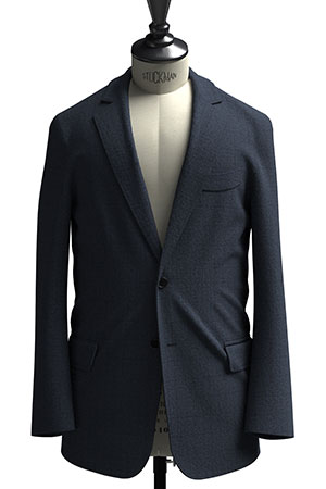 BASIC SELECTION STRECH ネイビーグレンチェック(AK102264)