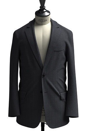 BASIC SELECTION STRECH チャコールグレンチェック(AK102267)