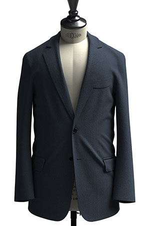 BASIC SELECTION STRECH ブライトネイビー メランジ(AK102273)