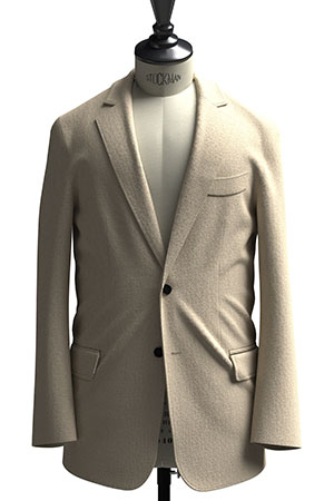 BASIC SELECTION STRECH クリーム無地(AK102282)