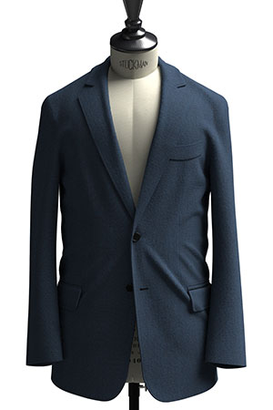 BASIC SELECTION STRECH ブルー ピンヘッド(AK102287)