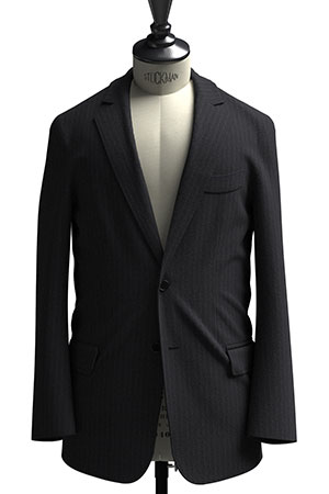 BASIC SELECTION STRECH ブラック＆グレーストライプ(AK102288)