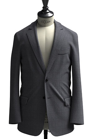 BASIC SELECTION STRECH グレー チェック(AK102296)