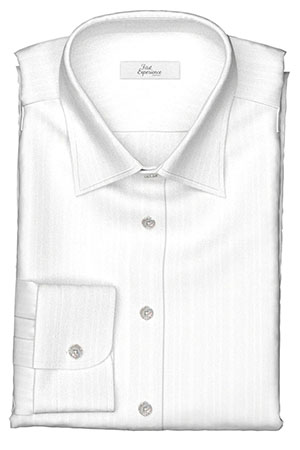 国産定番椿布加工ホワイト ドビーストライプ(FM5093)