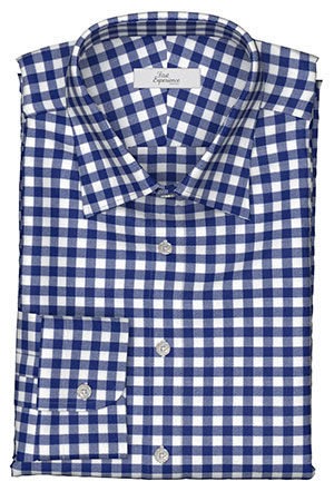 椿布加工ブルー チェック(FM5106)